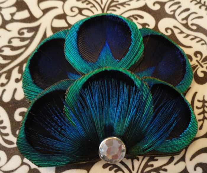 Feather hair clip, hair accessories for women